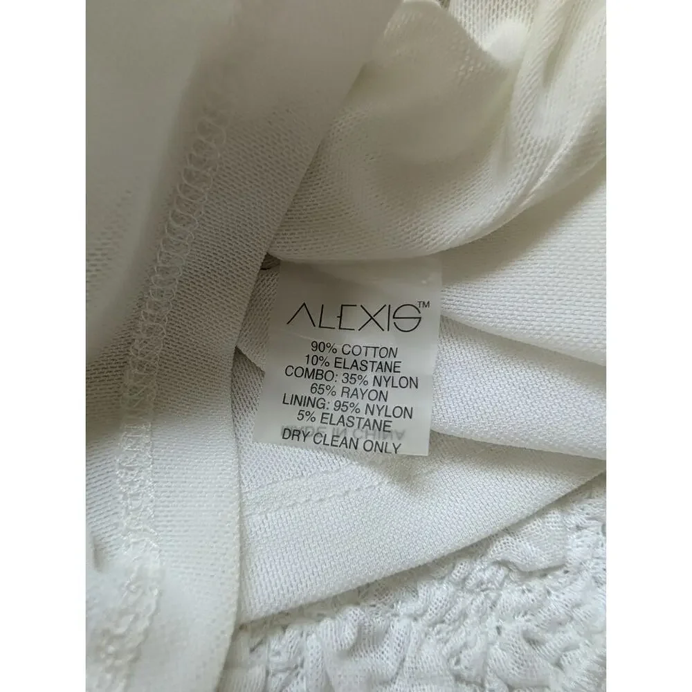 NWT Alexis Guinevere Off-shoulder Smocked Maxi Dress Size S White #1B607